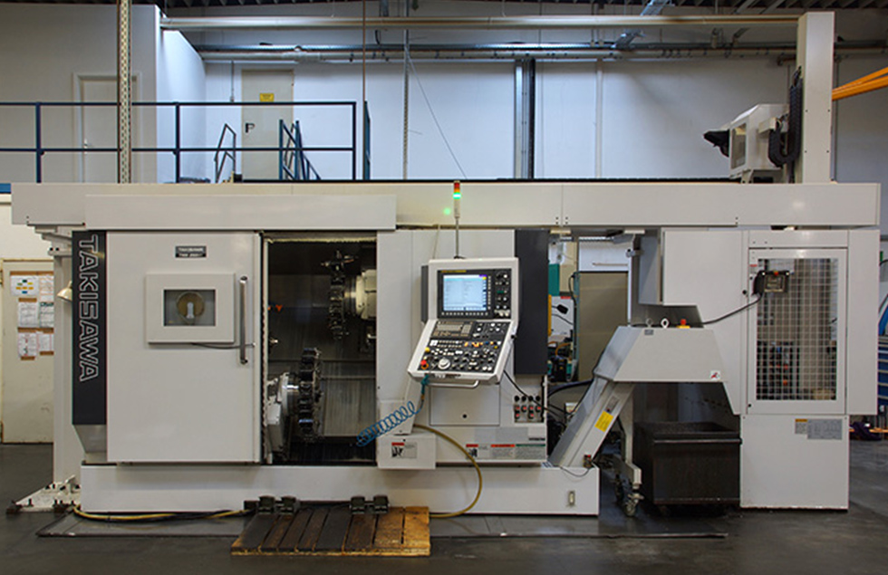 mechanische metallbearbeitung schoenebeck mierwald cnc drehzentrum Takisawa TMM 250 Takisawa-TMM-250 drehen maschine bearbeitungszentrum rotationssymmetrische Werkstücke bedienpult